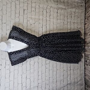 Kate & Lily sheer top polka dot dress